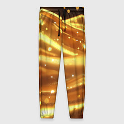 Брюки женские Золотая ткань с блестками, цвет: 3D-принт