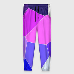 Брюки женские Сине-розовый крупные фрагменты, цвет: 3D-принт