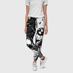 Брюки женские BMW черно белые краски, цвет: 3D-принт — фото 2