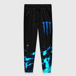 Брюки женские Monster energy голубые краски, цвет: 3D-принт