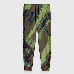 Брюки женские Абстракция тон хаки, цвет: 3D-принт