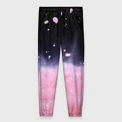 Брюки женские Розовая текстура с лепестками, цвет: 3D-принт