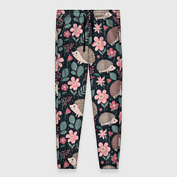 Женские брюки Ёжики в цветах