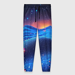Брюки женские Синяя дюна - текстура, цвет: 3D-принт