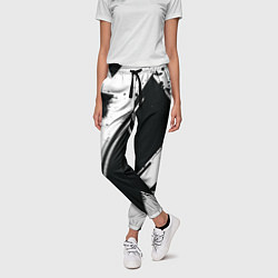 Брюки женские Color black white, цвет: 3D-принт — фото 2