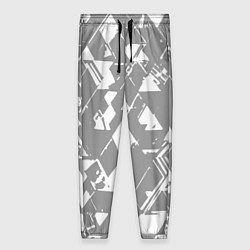 Женские брюки Светлый серый геометричный паттерн