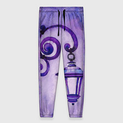 Брюки женские Уличный фиолетовый фонарь, цвет: 3D-принт