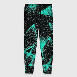 Брюки женские The triangle is light blue, цвет: 3D-принт