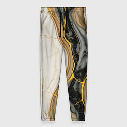 Женские брюки Золотистые прожилки в мраморе