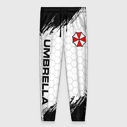 Брюки женские Амбрелла - белые соты, цвет: 3D-принт