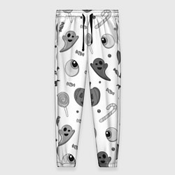 Брюки женские Halloween grey and white, цвет: 3D-принт
