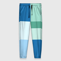 Брюки женские Мятное небо колор-блок, цвет: 3D-принт