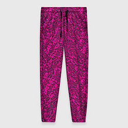 Женские брюки Тёмный розовый текстурный хлопьями