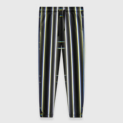 Брюки женские Neon yellow blue white, цвет: 3D-принт