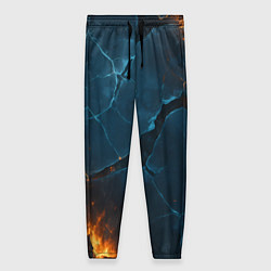 Женские брюки Разлом плит с огнем