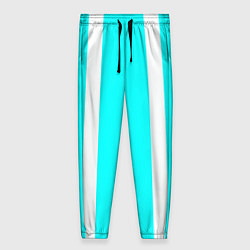 Брюки женские Color blue white stripes, цвет: 3D-принт