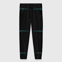 Брюки женские Color black blue stripes, цвет: 3D-принт