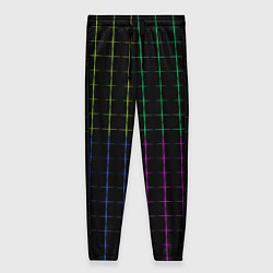 Брюки женские Color black multicolored stripes, цвет: 3D-принт