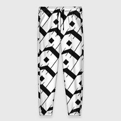 Брюки женские Три буквы: чёрные, цвет: 3D-принт