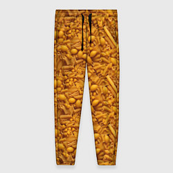 Брюки женские Макароны текстура, цвет: 3D-принт