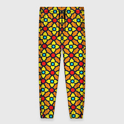 Брюки женские Цветочный витраж, цвет: 3D-принт