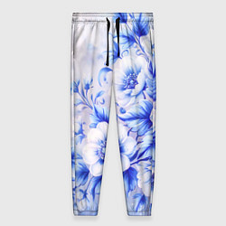 Брюки женские Жемчужные нежные цветы, цвет: 3D-принт