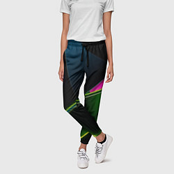 Брюки женские Неоновое освещение, цвет: 3D-принт — фото 2