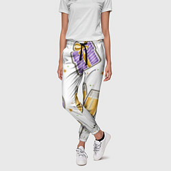 Брюки женские Новогодний вайб, цвет: 3D-принт — фото 2