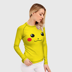 Рашгард женский Happy Pikachu, цвет: 3D-принт — фото 2
