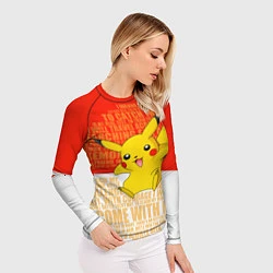Рашгард женский Pikachu, цвет: 3D-принт — фото 2