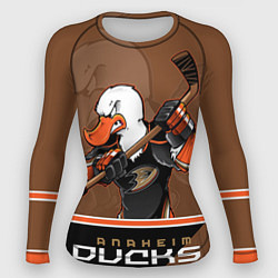 Рашгард женский Anaheim Ducks, цвет: 3D-принт