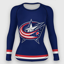 Рашгард женский Columbus Blue Jackets, цвет: 3D-принт