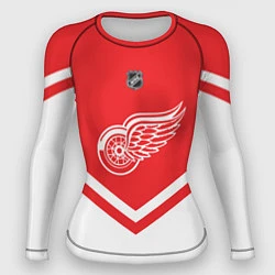 Рашгард женский NHL: Detroit Red Wings, цвет: 3D-принт