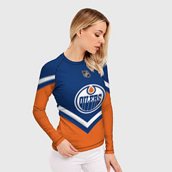 Рашгард женский NHL: Edmonton Oilers, цвет: 3D-принт — фото 2