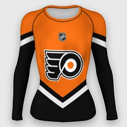 Рашгард женский NHL: Philadelphia Flyers, цвет: 3D-принт