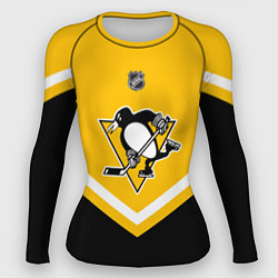Рашгард женский NHL: Pittsburgh Penguins, цвет: 3D-принт