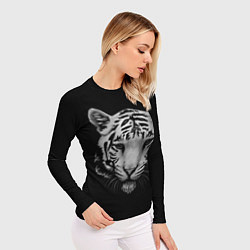Рашгард женский Серый тигр, цвет: 3D-принт — фото 2