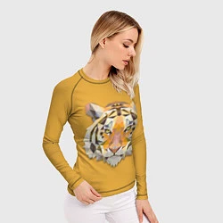 Рашгард женский Геометрический тигр, цвет: 3D-принт — фото 2