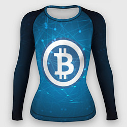 Рашгард женский Bitcoin Blue, цвет: 3D-принт