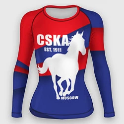 Рашгард женский CSKA est. 1911, цвет: 3D-принт