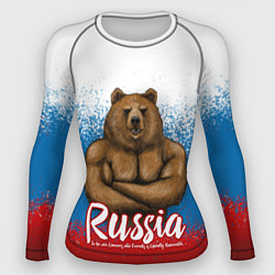 Рашгард женский Russian Bear, цвет: 3D-принт