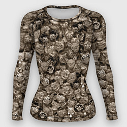 Рашгард женский Зомби котики, цвет: 3D-принт