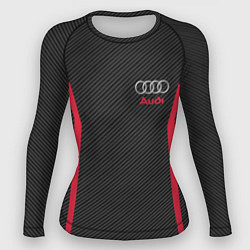Рашгард женский Audi: Black Carbon, цвет: 3D-принт