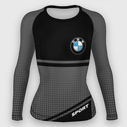 Рашгард женский BMW SPORT БМВ СПОРТ, цвет: 3D-принт