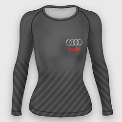 Рашгард женский Audi: Grey Sport Line, цвет: 3D-принт