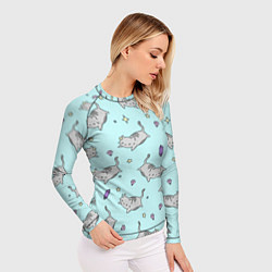 Рашгард женский Кавайные котики, цвет: 3D-принт — фото 2