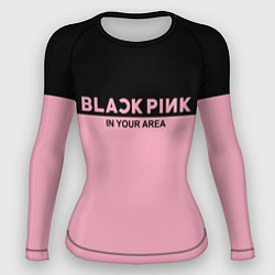 Рашгард женский Black Pink: In Your Area, цвет: 3D-принт