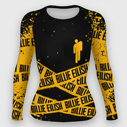 Рашгард женский BILLIE EILISH: Yellow & Black Tape, цвет: 3D-принт