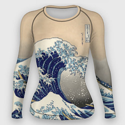Рашгард женский Kanagawa Wave Art, цвет: 3D-принт