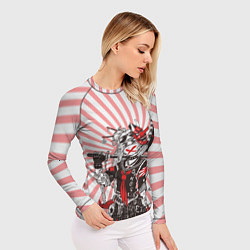 Рашгард женский Убийца розового солнца, цвет: 3D-принт — фото 2